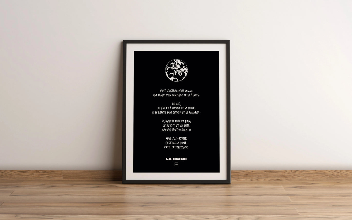 Aperçu de l'affiche du Film La Haine par Orcaz Designs.