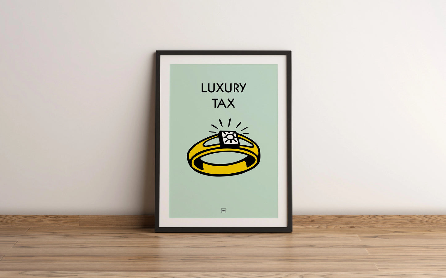 Affiche encadrée de l'icône du monopoly Luxury Tax