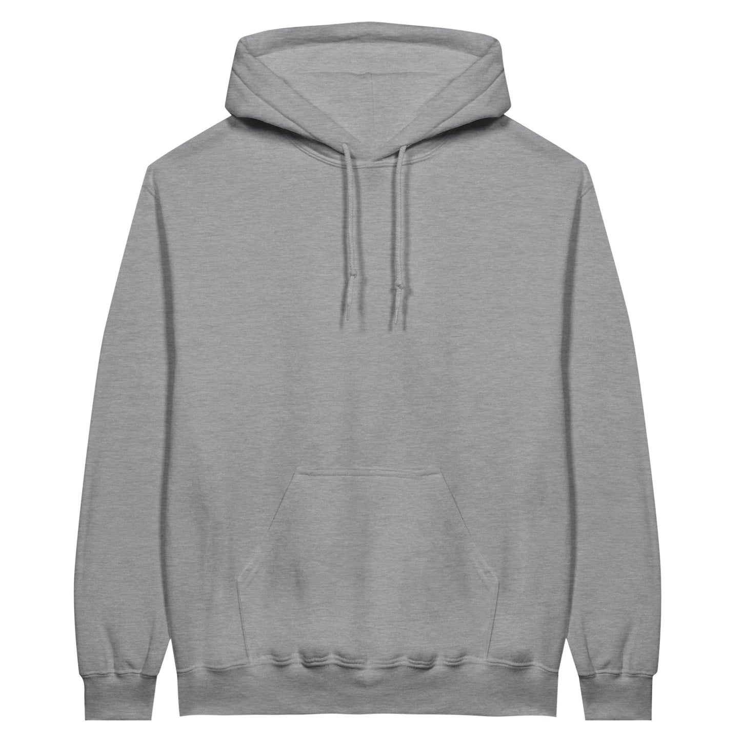 Hoodie gris chiné face avant sans motif