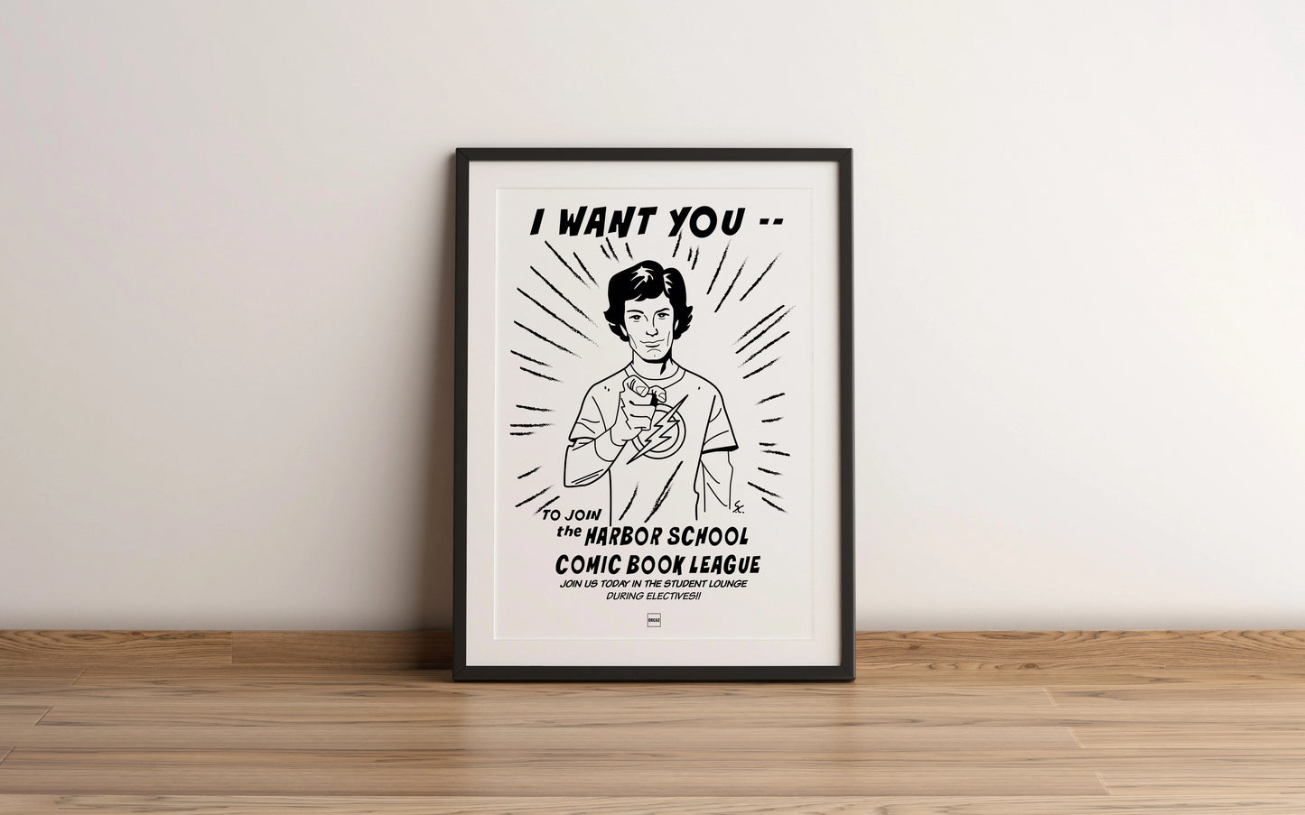 Affiche du flyer dessiné par Seth Cohen dans la série Newport Beach (The OC).