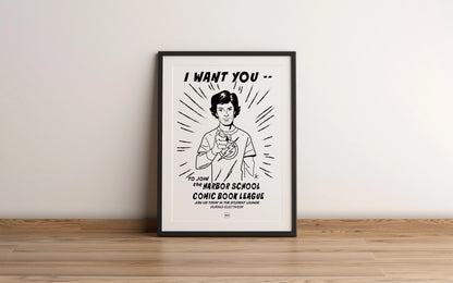 Affiche du flyer dessiné par Seth Cohen dans la série Newport Beach (The OC).