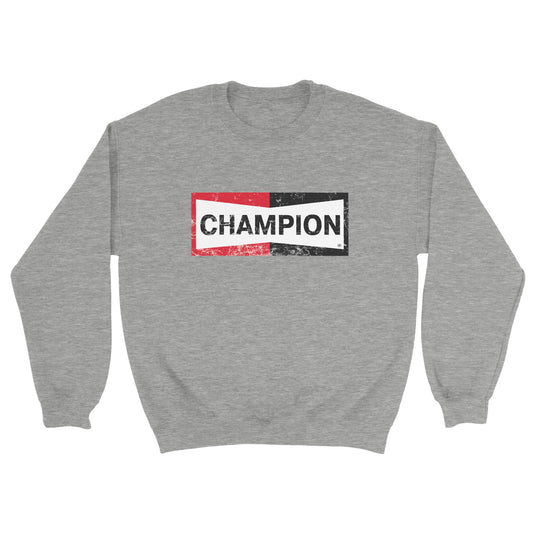 Sweat Gris avec impression champion référence au film Once Upon A Time in Hollywood