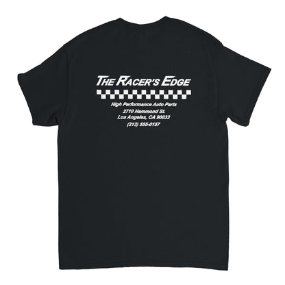 Aperçu du t-shirt noir The Racers Edge inspiré du film Fast and Furious.