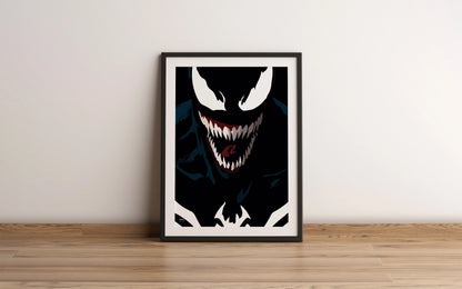 Affiche minimaliste du personnage Venom.