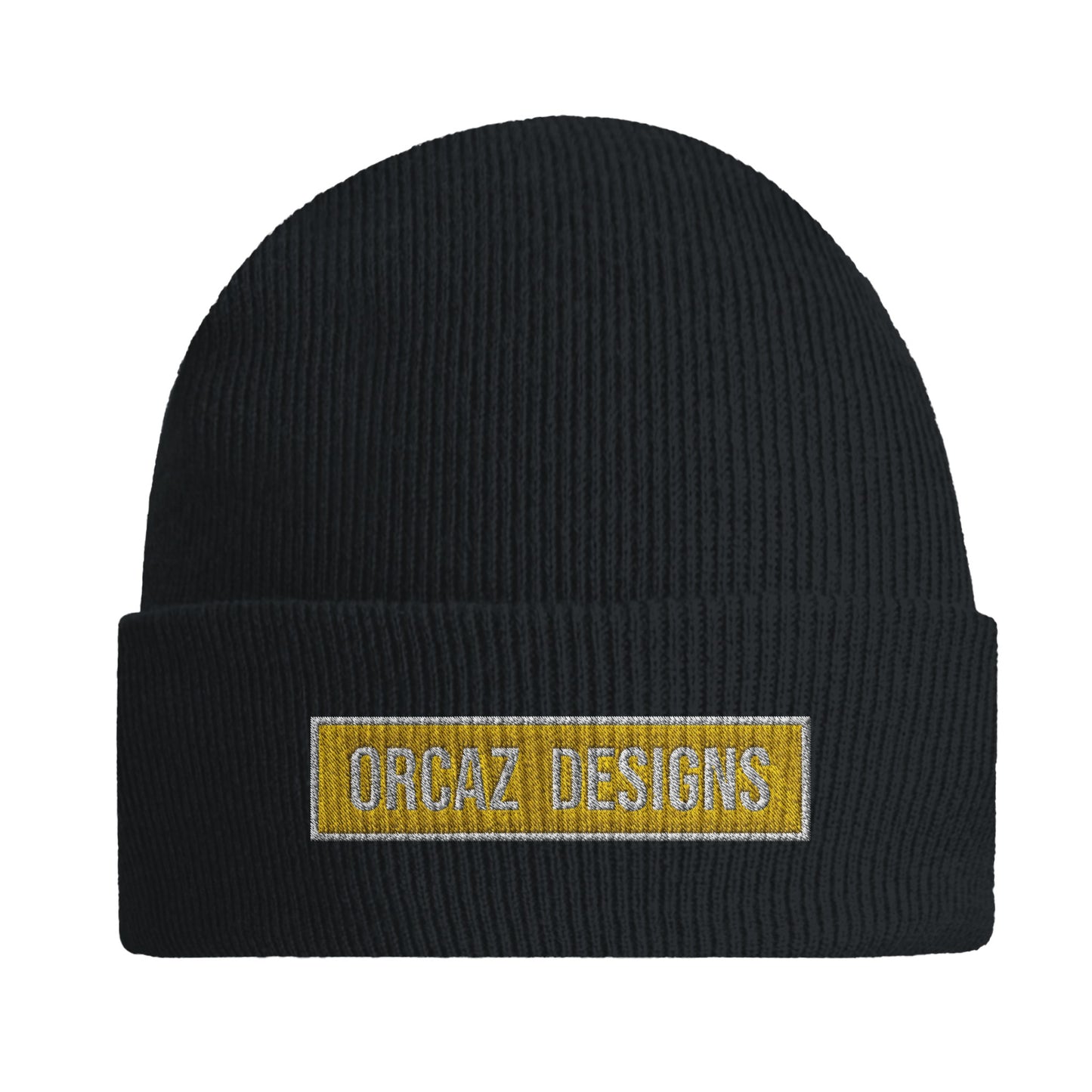 Notre bonnet noir tricoté en maille côtelée double couche avec sa broderie jaune Orcaz Designs sur le revers. Un beanie confortable pour rester bien au chaud pendant la saison automne hiver. Inspiré du célèbre skateur américain Mike Carroll, légende du skate.