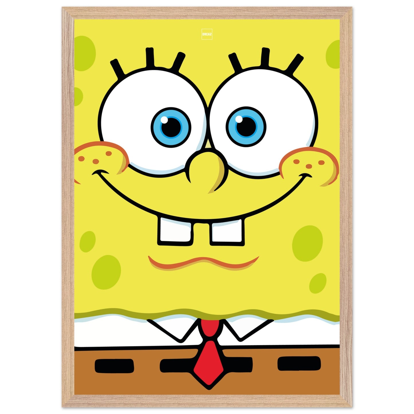Affiche minimaliste du dessin animé Bob l'éponge carrée par Orcaz.