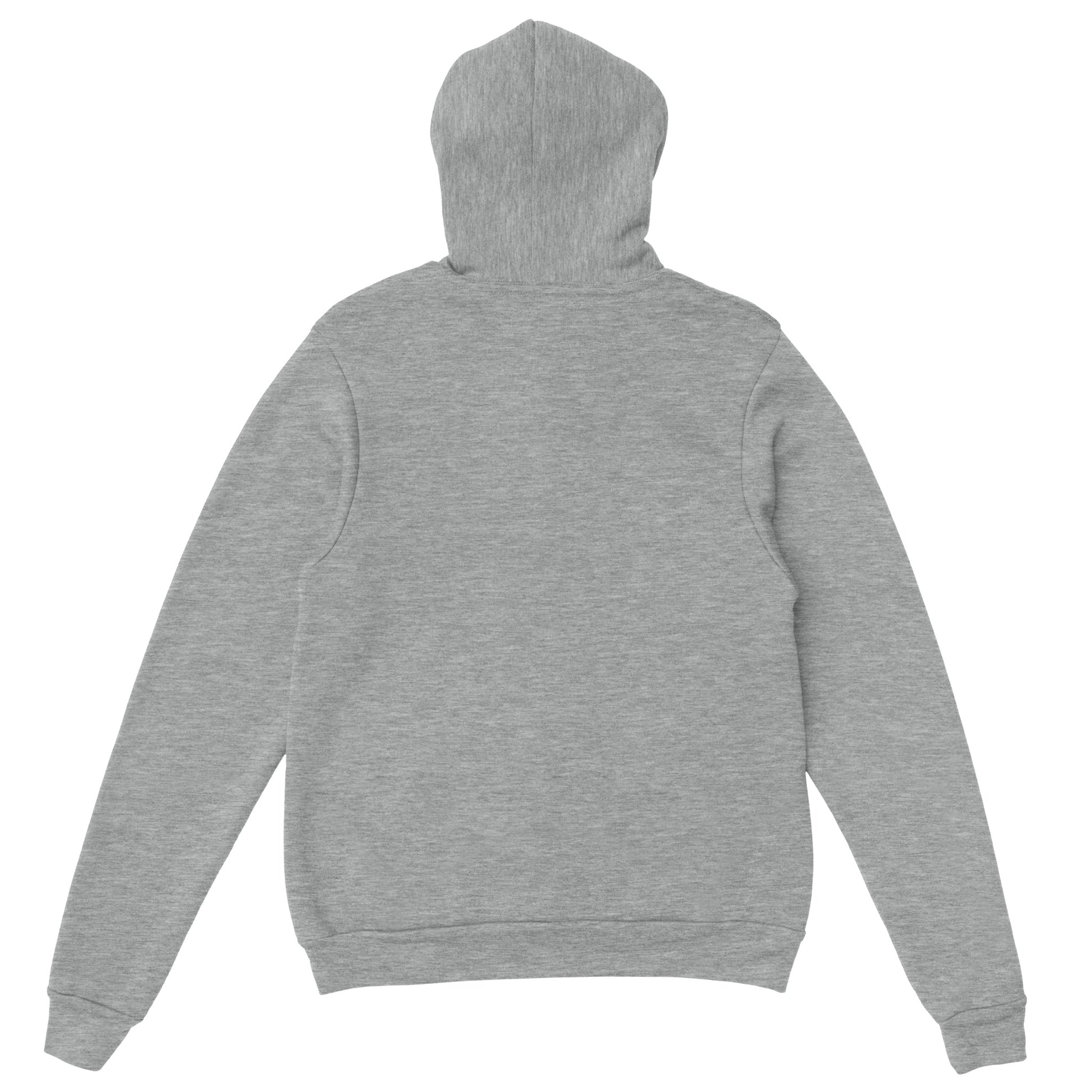 Aperçu du verso de notre hoodie gris clair Love & Come Together