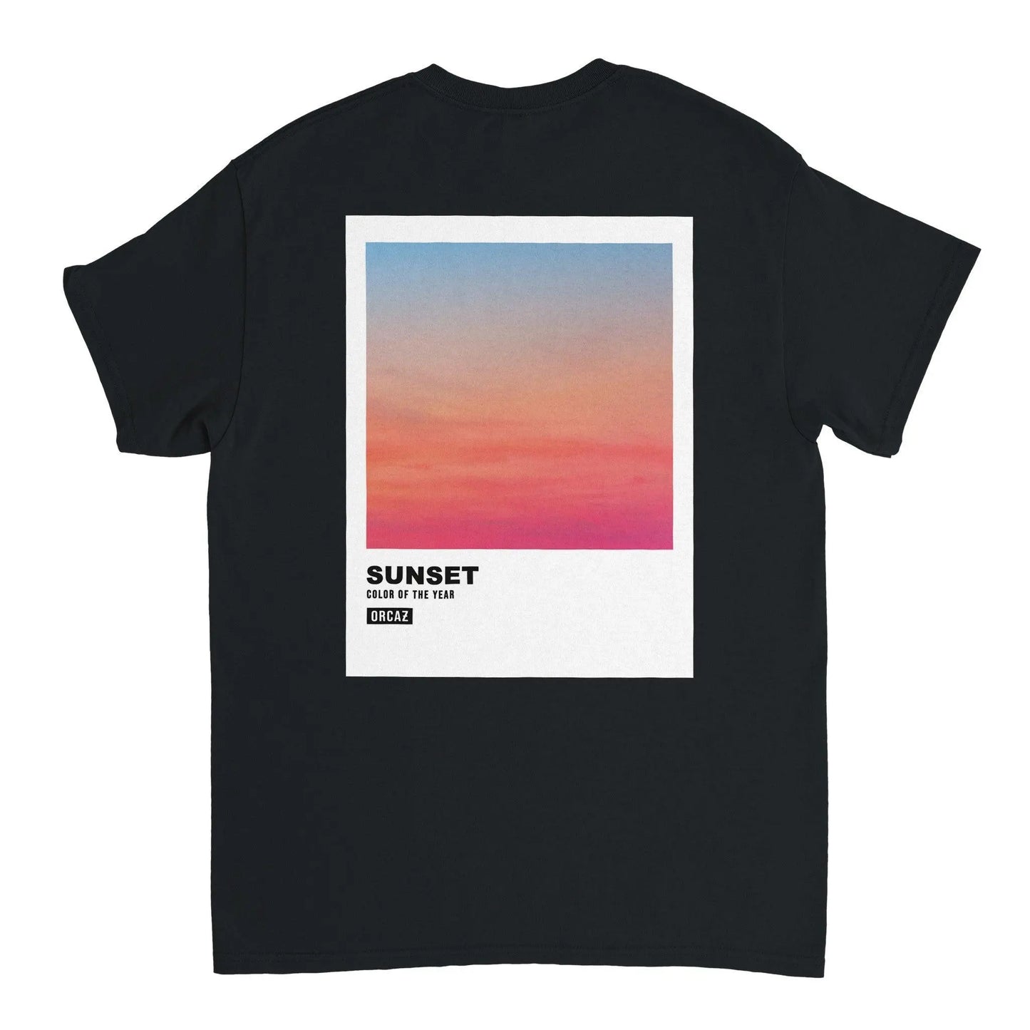 tshirt noir avec imprimé style polaroid dans le dos