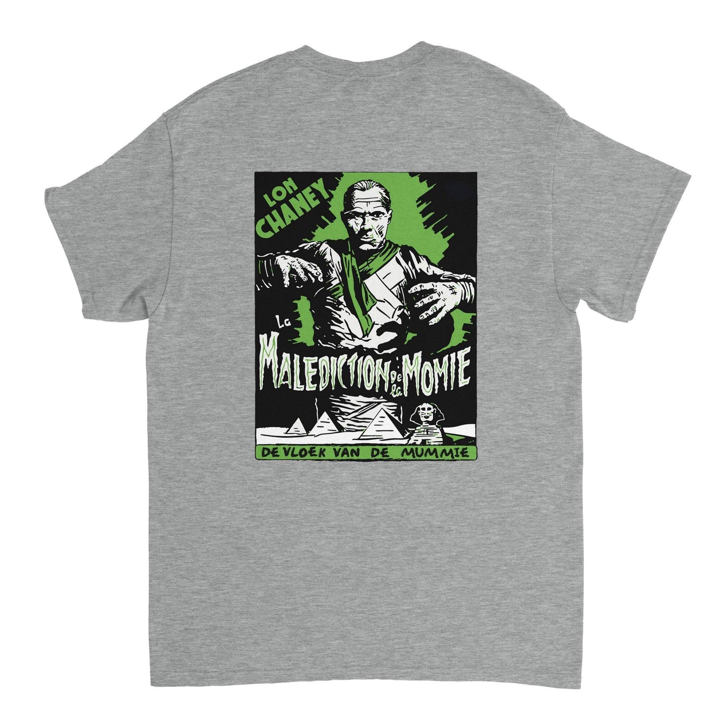 T-shirt gris "La Malédiction de la Momie"